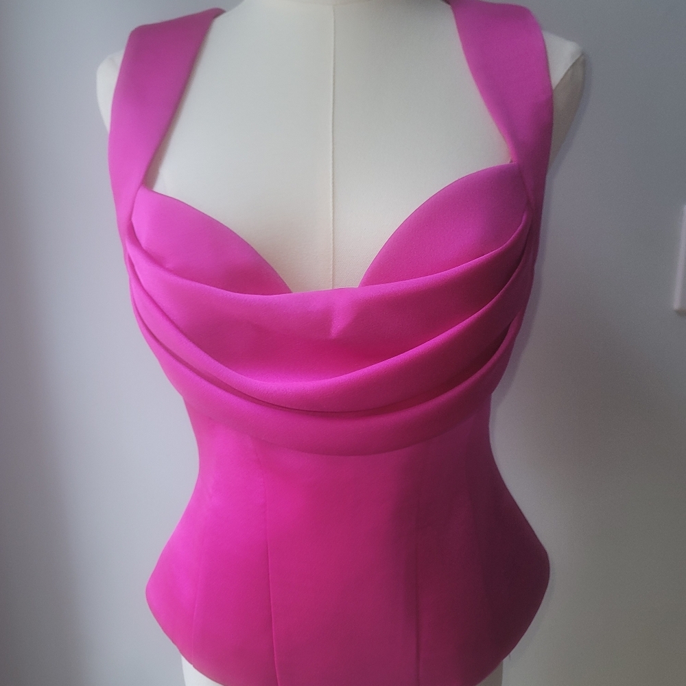 Rozie Corsets hot pink bustier